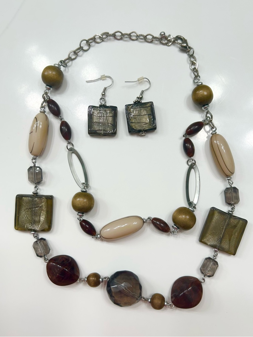 Multi-Color Beaded Necklace and Earring Set by Premiere Jewelry Designs